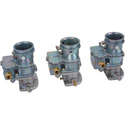 Set of 3 9 Super 7® 3-Bolt 2-Barrel Carburetors, Plain Finish