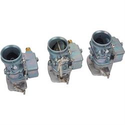 Set of 3 9 Super 7® 3-Bolt 2-Barrel Carburetors, Plain Finish