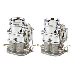 Pair of Primary 9 Super 7® 3-Bolt 2-Barrel Carbs, Chrome Finish