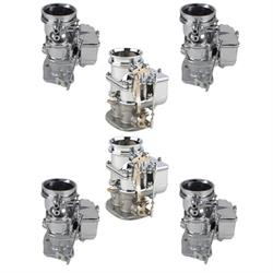 Set of 6 9 Super 7® 3-Bolt 2-Barrel Carburetors, Chrome Finish