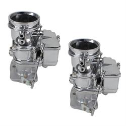 Pair of Secondary 9 Super 7® 3-Bolt 2-Barrel Carbs, Chrome Finish