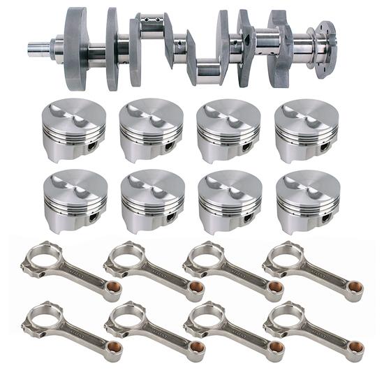 Forged Street SB Chevy 350 Rotating Assembly, 5.7 In I-Beam Rods