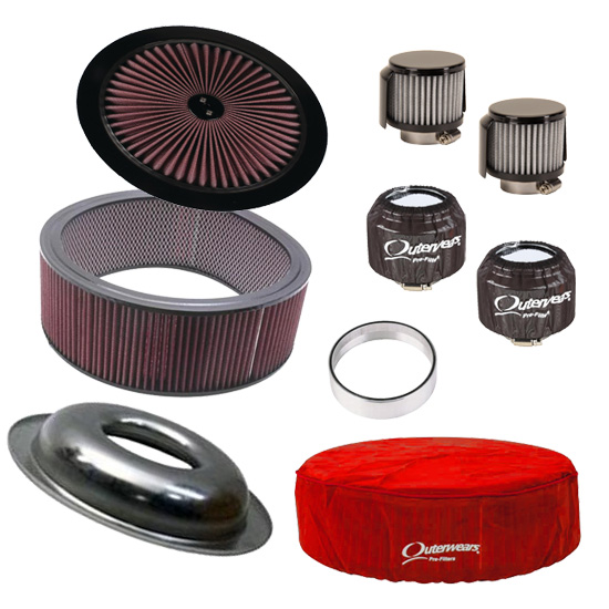 Speedway Motors Complete Air Cleaner/Outerwear Filter Kit