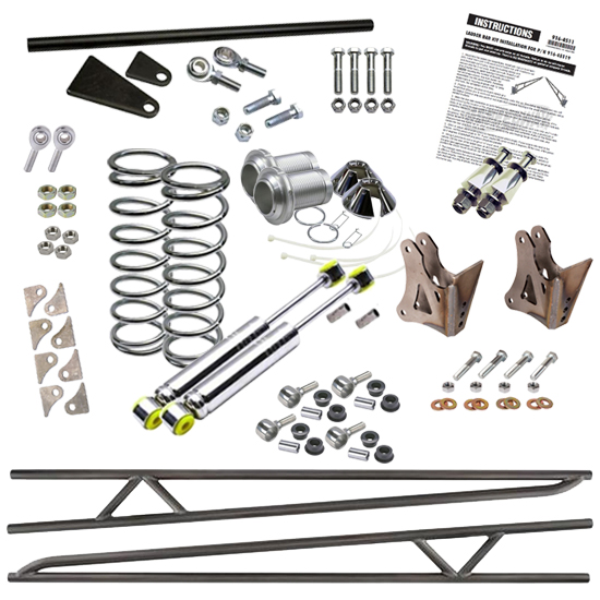 Speedway Motors Ladder Bar Rear Suspension Kit, 54 Inch