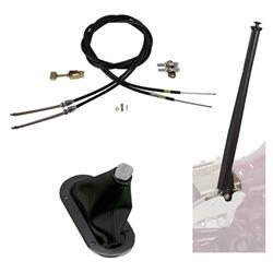 Lokar Trans Mount Emergency Hand Brake Kit, 11 Inch, Black