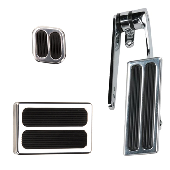 Speedway Motors Pol. Alum. Throttle/Brake/Dimmer Pedal Kit, Small