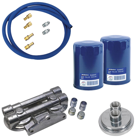 SBC Remote Dual Oil Filter Relocation Kit