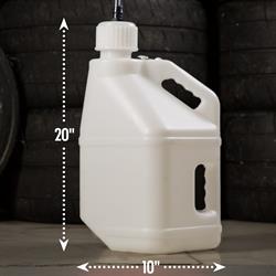 Utility Jug w/Filler Hose, White, 5 Gallon