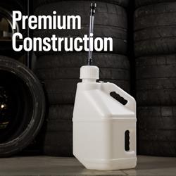 Utility Jug w/Filler Hose, White, 5 Gallon