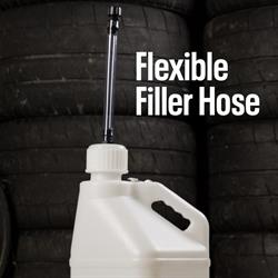 Utility Jug w/Filler Hose, White, 5 Gallon