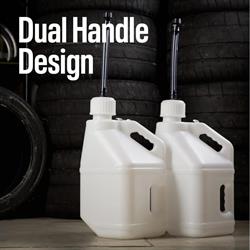 Utility Jug w/Filler Hose, White, 5 Gallon
