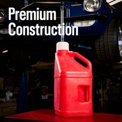 Utility Jugs w/Filler Hose, Red, 5 Gallon, Pair