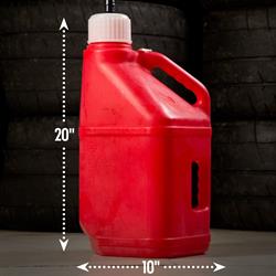 Utility Jugs w/Filler Hose, Red, 5 Gallon, Pair