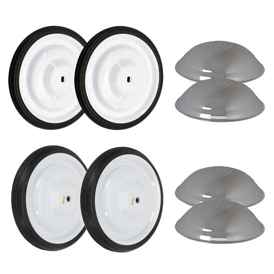 6.5 Inch White Murray Pedal Car Wheel and Tire Kit