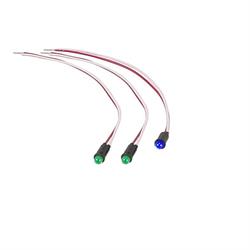 Universal Dash Indicator LED Light Bulb Kit, 1/4 Inch, Blue/Green