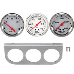 Speedway 3-Gauge Set with Aluminum Panel