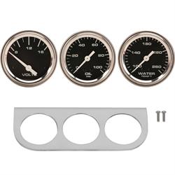 Speedway 3-Gauge Set with Aluminum Panel