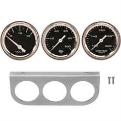 Speedway 3-Gauge Set with Aluminum Panel