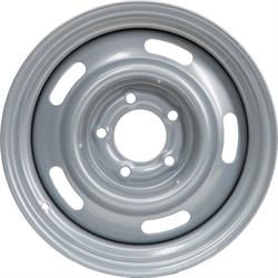 GM Style Rally Wheels, Beauty Rings, Derby Caps, 5 on 4.75, Silv.