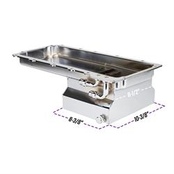 LS Swap Conversion Low Profile Oil Pan Kit Chrome, 90 Degree 10AN
