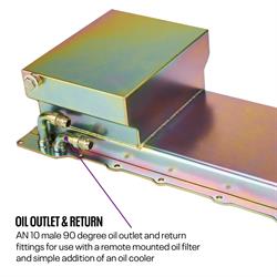 LS Swap Conversion Low Profile Oil Pan Kit, Zinc, 90 Degree 10AN