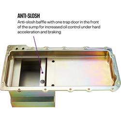 LS Swap Conversion Low Profile Oil Pan Kit, Zinc, 90 Degree 10AN