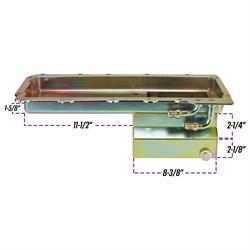 LS Swap Conversion Low Profile Oil Pan Kit, Zinc, 90 Degree 10AN