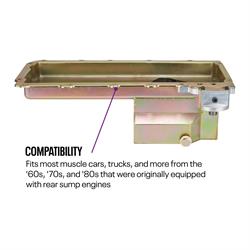 LS Swap Conversion Low Profile Oil Pan Kit, OEM Filter, Zinc
