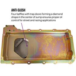 LS Swap Conversion Low Profile Oil Pan Kit, OEM Filter, Zinc