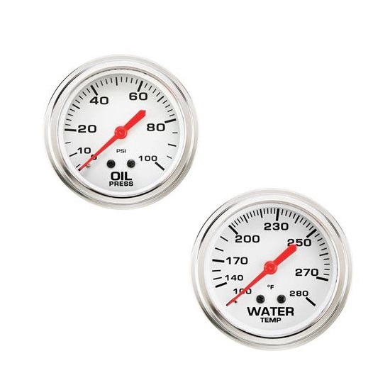 Speedway 2-5/8 Inch Oil Press & Water Temp Gauge Kit
