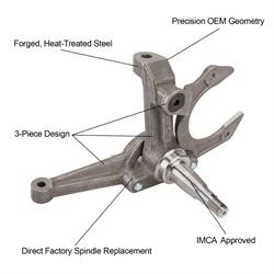 IMCA 1979-Up GM Metric Midsize 3-Piece Spindle Kit