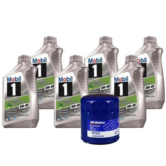Mobil 1 0W40 6 Qt. Oil & ACDelco PF64 Filter Oil Change Kit