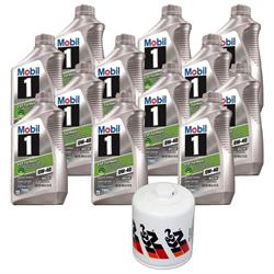 Mobil 1 0W40 12 Quart Oil/K&N HP 1017 Filter Oil Change Kit