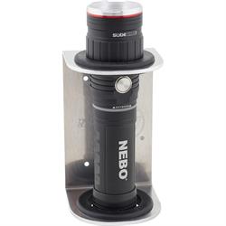 Wall Mount Flashlight Holder, Aluminum, 1-3/4 Inch Hole