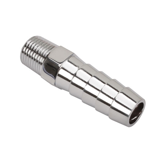 Straight Chrome Fitting, 3/8 Inch Hose to 1/8 Inch NPT