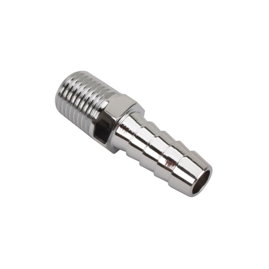 Straight Chrome Fitting, 3/8 Inch Hose to 1/4 Inch NPT