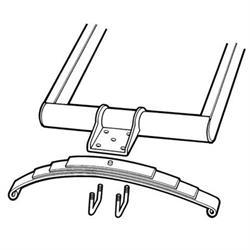 Front Frame Leaf Spring Perch Kit, Low Ride Height