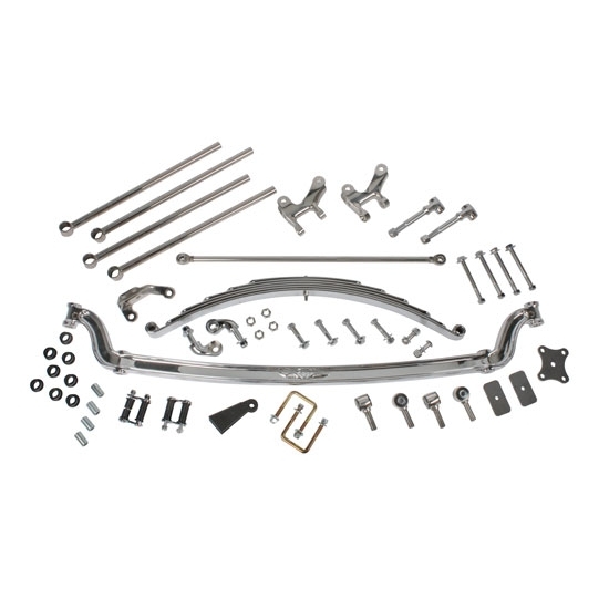 1932 Ford Front End Assembly, Tube Axle, 4-Bar Kit, Chrome