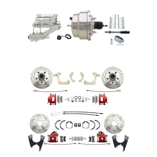 Speedway Tri-Five Front & Rear Disc Brake Conv., D/S Rotors