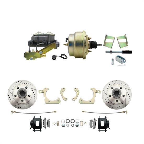 Speedway Deluxe 59-64 Chevy Disc Conv. Kit, D/S Rotors, Black