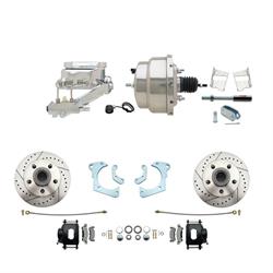 Speedway Deluxe 65-68 Chevy Disc Conv. Kit, D/S Rotors, Black