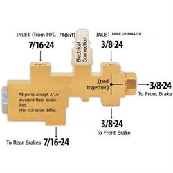 Speedway 1960-70 Ford Style Proportioning Valve for Disc Drum Brakes