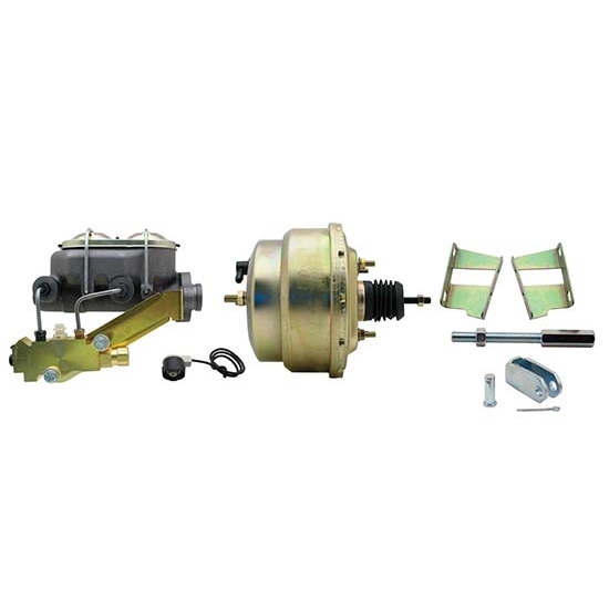 58-70 Fullsize Chevy Brake Booster Conversion Kit, 1 In Bore, Zinc