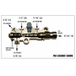 58-70 Fullsize Chevy Brake Booster Conversion Kit, 1 In Bore, Zinc