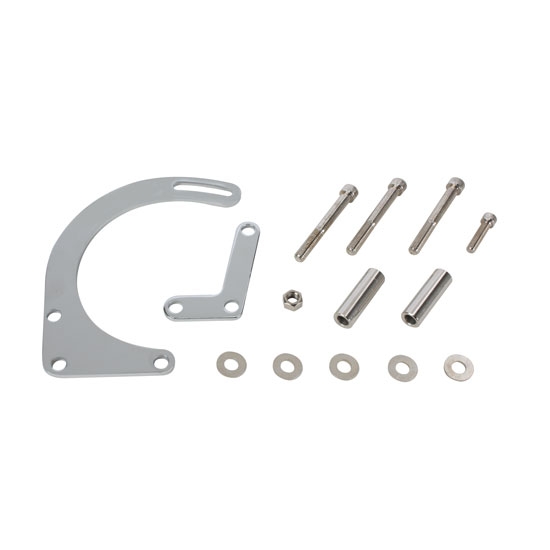 Small Block Chevy Low Mount Alternator Bracket, Chrome