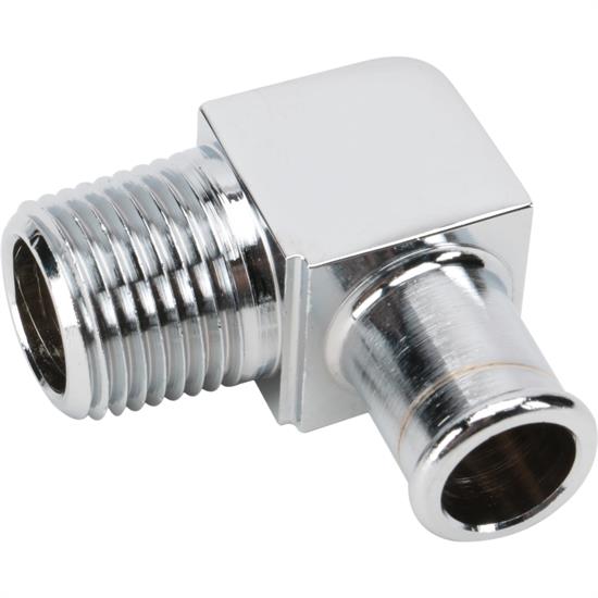 Bills Hot Rod Co. 1002 Heater Hose Fitting, 90 Deg 1/2 NPT to 5/8 Hose