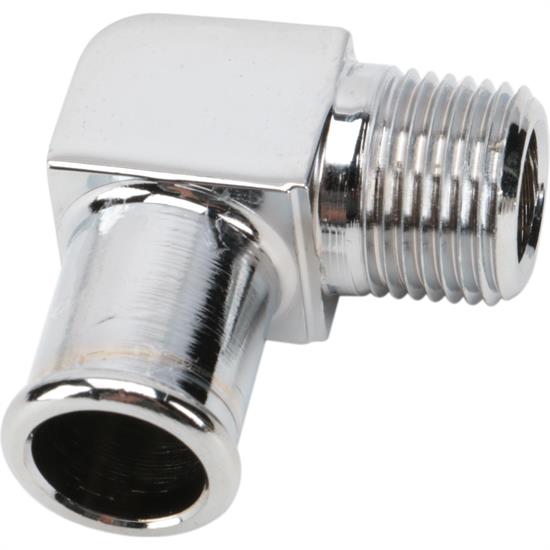 Bills Hot Rod Co. 1002 Heater Hose Fitting, 90 Deg 1/2 NPT to 5/8 Hose