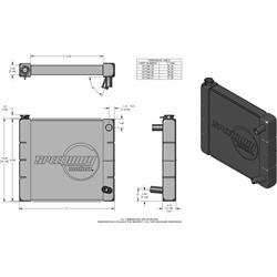 Speedway Double Pass Aluminum Radiator, Chevy