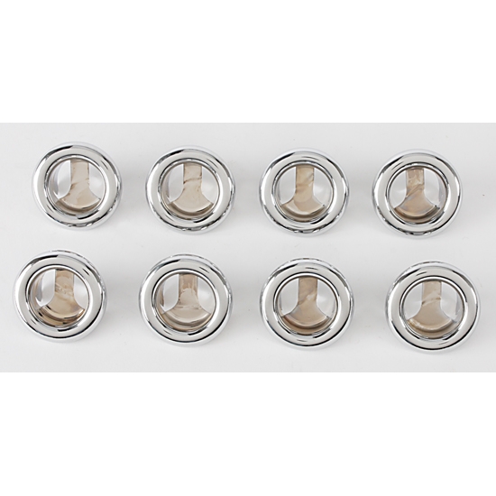 Pedal Car Parts, Murray® Chrome Torpedo Port Holes, Set of Eight(8)