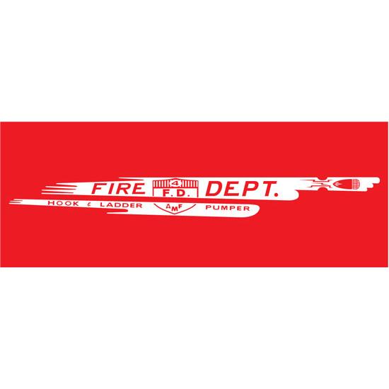 AMF 508-519 Fire Dept. Hook & Ladder Pumper 508 1963 Pedal Car Graphic